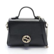 Pre-owned Leather gucci-bags Gucci Vintage , Black , Dames