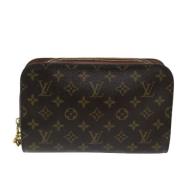 Pre-owned Canvas clutches Louis Vuitton Vintage , Brown , Unisex