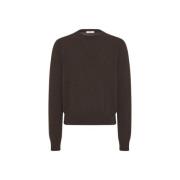 Luxe Cashmere Crew Neck Sweater The Row , Brown , Heren