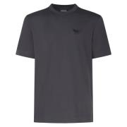 Grijze Katoenen T-shirt Ronde Kraag Korte Mouwen Emporio Armani , Gray...