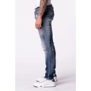 Geborduurde Roze Jeans Heren Donkerblauw My Brand , Blue , Heren