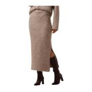 Beige Bistina Midi Rok Moves , Beige , Dames