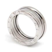 Pre-owned Metal rings Bvlgari Vintage , White , Dames