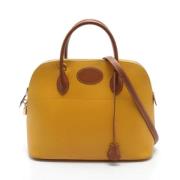 Pre-owned Canvas handbags Hermès Vintage , Yellow , Dames