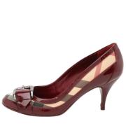 Pre-owned Coated canvas heels Burberry Vintage , Red , Dames