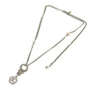 Pre-owned Metal necklaces Chanel Vintage , Gray , Dames