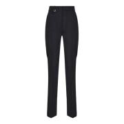 Zwarte Katoenen Hoge Taille Broek Jacquemus , Black , Dames