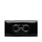 Pre-owned Leather wallets Salvatore Ferragamo Pre-owned , Black , Dame...