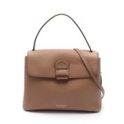 Pre-owned Leather handbags Burberry Vintage , Brown , Dames