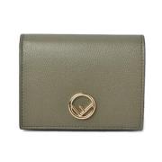 Pre-owned Leather wallets Fendi Vintage , Gray , Dames