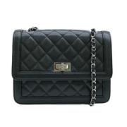 Pre-owned Leather chanel-bags Chanel Vintage , Black , Dames