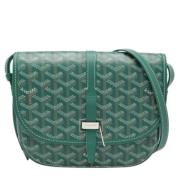 Pre-owned Leather shoulder-bags Goyard Vintage , Green , Dames