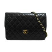 Pre-owned Leather chanel-bags Chanel Vintage , Black , Dames