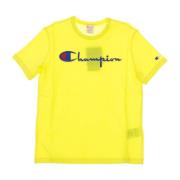 Gele Crewneck Tee Shirt Champion , Yellow , Heren