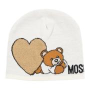 Abstract Multikleur Teddybeer Beanie Moschino , White , Dames