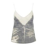 Vintage Denim Top Diesel , Blue , Dames