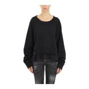 Korte Dubbellaagse Sweater Dsquared2 , Black , Dames