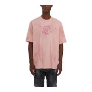 Ruimvallend Sportief T-Shirt Dsquared2 , Pink , Heren