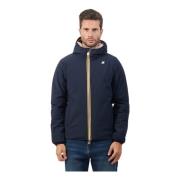 Omkeerbare outdoor jas blauw beige K-Way , Blue , Heren