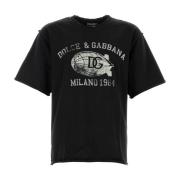 Klassiek Zwart Katoenen T-Shirt Dolce & Gabbana , Black , Heren