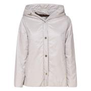 IJs Grijs Hooded Gewatteerde Jas Max Mara , Gray , Dames