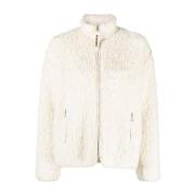 Witte Fleece Sweater met Rits Jil Sander , White , Dames