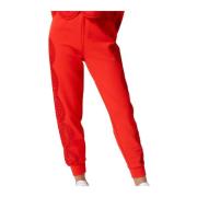 Broderie Anglaise Detail Jersey Broek Stella McCartney , Red , Dames