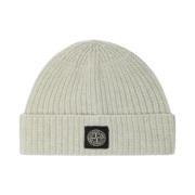 Logo Patch Wol Baret Grijs Stone Island , Gray , Heren