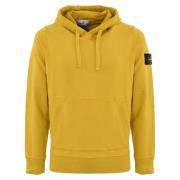 Gele hoodie met logopatch Stone Island , Yellow , Heren