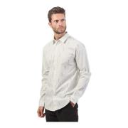 Witte Casual Poplin Katoenen Overhemd Armani Exchange , White , Heren