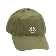 Groene Baseballpet met Logopatch Moncler , Green , Heren