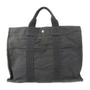 Pre-owned Canvas totes Hermès Vintage , Gray , Unisex