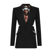 Stijlvolle Blazer met Uniek Ontwerp Philipp Plein , Black , Dames