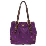 Pre-owned Nylon totes Prada Vintage , Purple , Dames