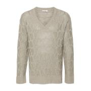 Stijlvolle Sweater met Uniek Design Valentino Garavani , Beige , Heren