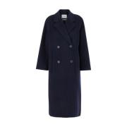 Clara Double-Breasted Oversize Coat IVY OAK , Blue , Dames