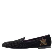 Pre-owned Velvet flats Dolce & Gabbana Pre-owned , Black , Heren