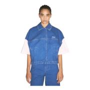 Denimjack met Logopatch Marni , Blue , Dames