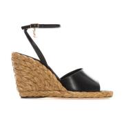 Wig Espadrille Sandalen Saint Laurent , Black , Dames