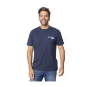 Blauwe Marine Mykonos T-shirt MC2 Saint Barth , Blue , Heren