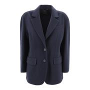 Blauwe Wollen Blazer Max Mara Weekend , Blue , Dames