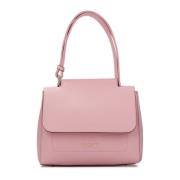 Unieke leren handtas in pastelroze kleur Kazar , Pink , Dames