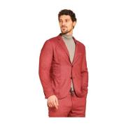 Rode Wollen Blend Flanellen Blazer Mason's , Red , Heren