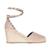 Stijlvolle Espadrilles voor de Zomer Valentino Garavani , Pink , Dames