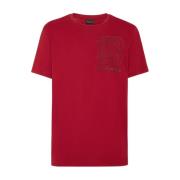 Casual Katoenen T-shirt met Uniek Ontwerp Billionaire , Red , Heren