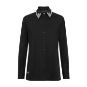 Stijlvol Shirt met Uniek Ontwerp Philipp Plein , Black , Dames