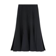 Elegante Geplooide Rok in Zwart Ermanno Scervino , Black , Dames