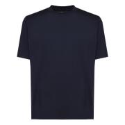 Blauw Ronde Hals T-shirt Made in Italy Giuliano Galiano , Blue , Heren