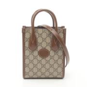 Pre-owned Leather gucci-bags Gucci Vintage , Beige , Dames