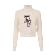 Stijlvolle Sweater Collectie Elisabetta Franchi , Beige , Dames